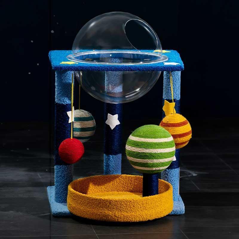 Cute Cat Climbing Tower Frame Tree Sisal Rope and Interactive Balls