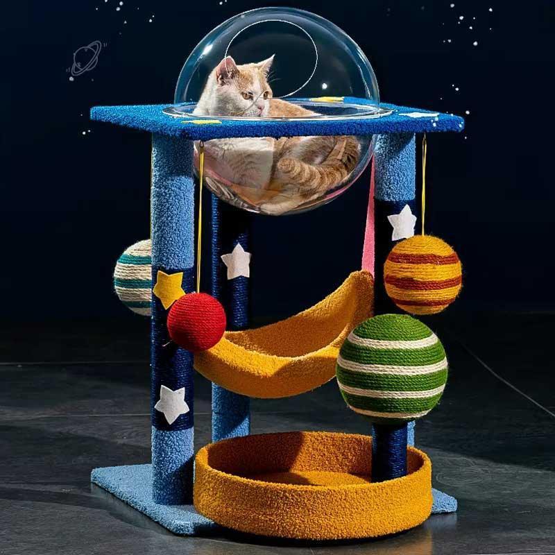 Cute Cat Climbing Tower Frame Tree Sisal Rope and Interactive Balls