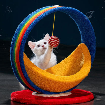 Cute Cat Climbing Tower Frame Tree Sisal Rope and Interactive Balls