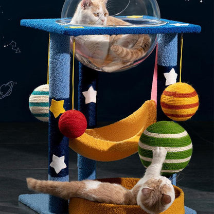 Cute Cat Climbing Tower Frame Tree Sisal Rope and Interactive Balls