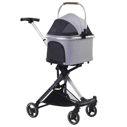 Portable Cat Stroller 2 Style Rolling Carrier on Wheels - MEWCATS
