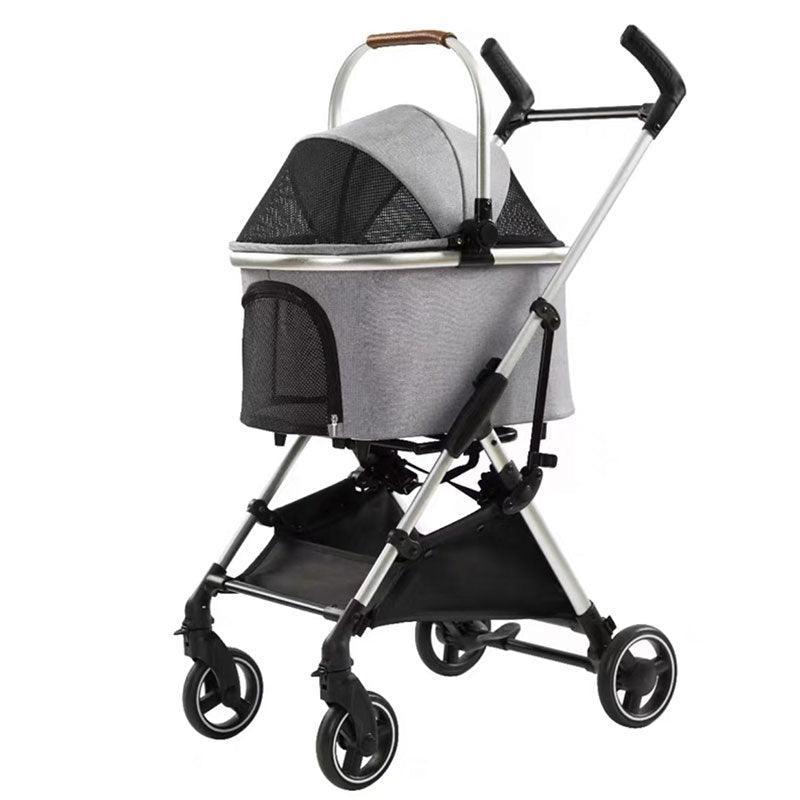 Portable Cat Stroller 2 Style Rolling Carrier on Wheels - MEWCATS