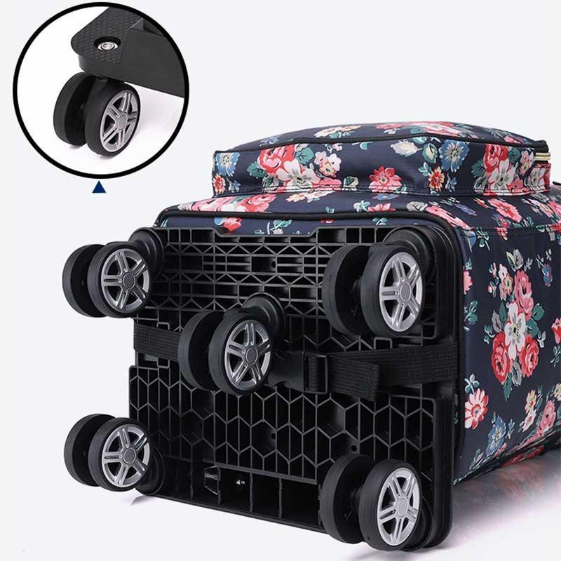 Portable Folding Silent Trolley for Cat Carrier Backpack Handbag
