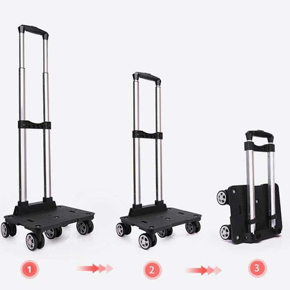 Portable Folding Silent Trolley for Cat Carrier Backpack Handbag
