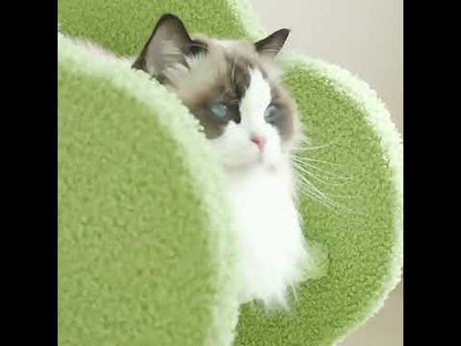 Blue Flower Cat Climbing Frame Sisal Cute Tree
