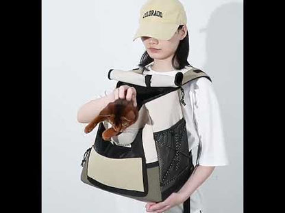 Portable Front and Back Carrying Cat Backpack