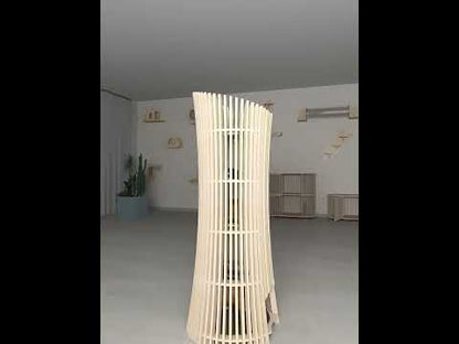 Multi-layer Solid Wood Ring Cat Climbing Tower