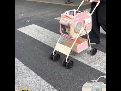 Lightweight Cat Backpack Carrier with Wheels