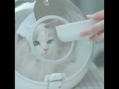 Deluxe Cat Carrier Bag With Ventilation Fan Space Capsule Handbag