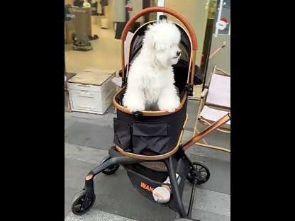 Travel Detachable Cat Stroller Pet Carrier With Wheels