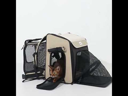 Large Expandable Cat Carrier Pet Backpack
