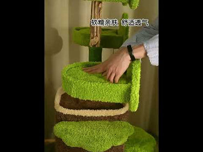 Welcome Cat Climbing Tree House
