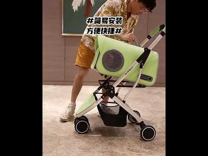 Split Cat Stroller 3 Color Pet Carrier with Wheels
