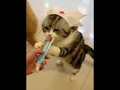 Nurse Cat Costumes Hat Dress Pet Halloween Shooting