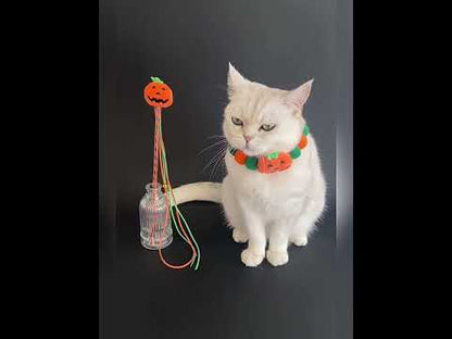 Halloween Pumpkin Set Cat Stick Sound Toy Collar