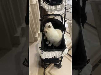 Luxury Lace Cat Stroller Pet Carrier With Wheels