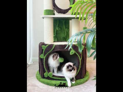 Verdant Wilderness Climbing Cat Tree Tower