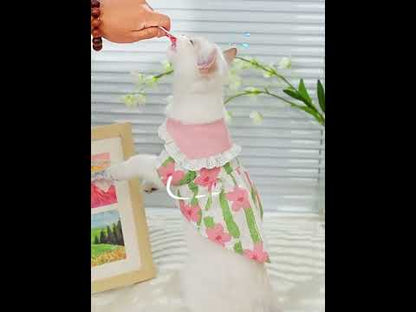 Sakura Breathable Cat Dress Pet Clothes