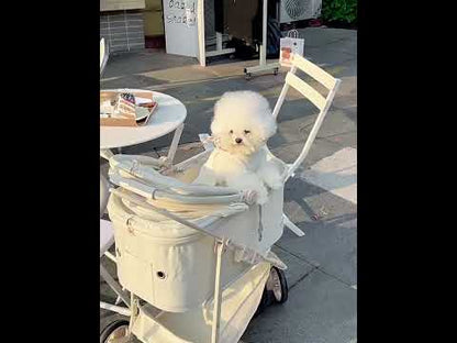 3-Wheeled Lightweight Pet Cat Carrier Stroller