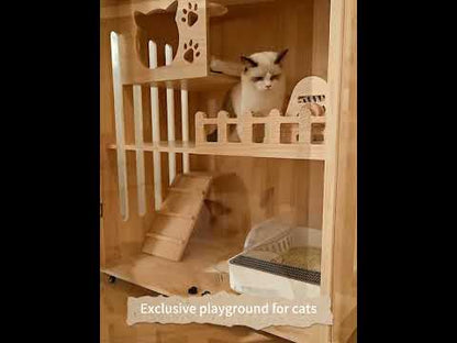 Large Cat Villa Indoor Condo Luxury Cat House