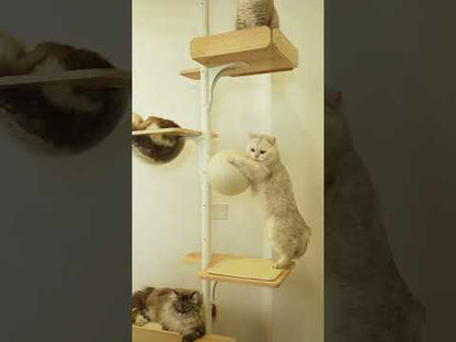 Iron Art Floor to Ceiling Cat Climbing Tree