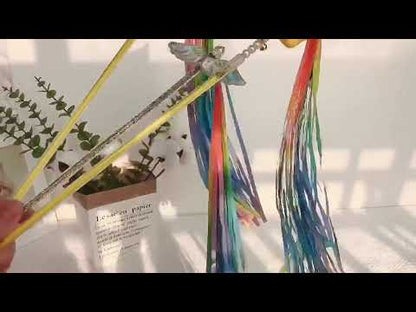 Rainbow Wings Stars Interactive Cat Cute Toy Wand Stick
