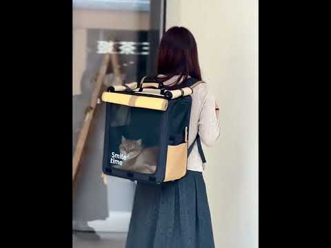 Roll Up Portable Cat Carrier Backpack Trolley Bag