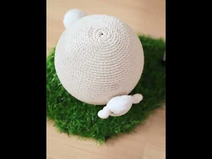 Sheep Cat Catching Ball Kitty Scratching Post Toys