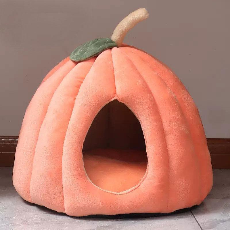 Pumpkin Cat Bed Sleeping House 3 Color Cat Cave - MEWCATS