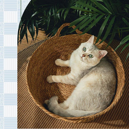 Pure Manual Woven Cat Nest Scratch Board Four Seasons General Pet Bed