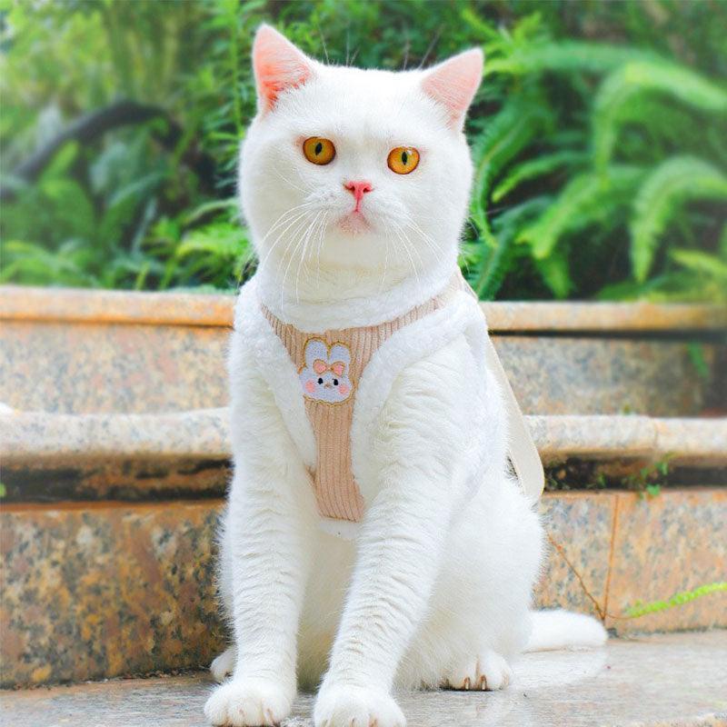 Rabbit Cat Harness Escape Proof 3 Color Vest Leash Set