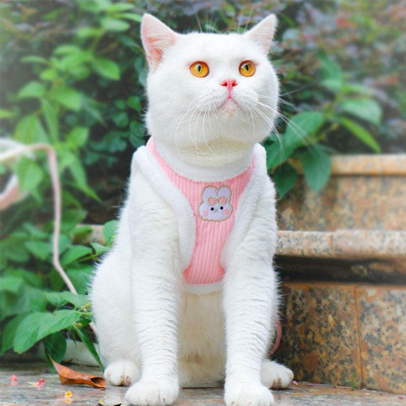 Rabbit Cat Harness Escape Proof 3 Color Vest Leash Set