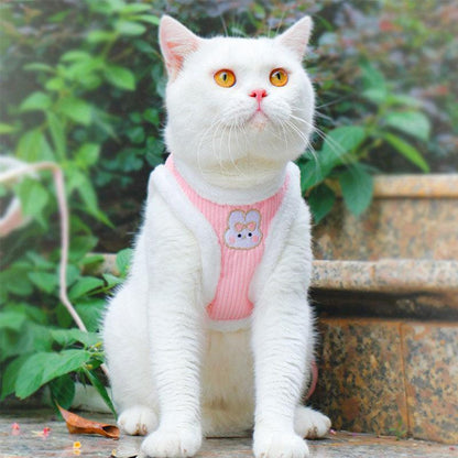 Rabbit Cat Harness Escape Proof 3 Color Vest Leash Set
