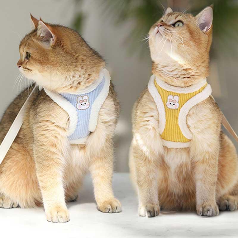 Cat Harness Escape Proof 3 Color Vest Leash Set