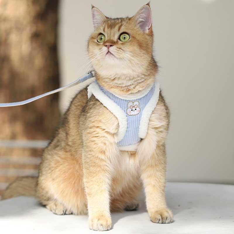 Cat Harness Escape Proof 3 Color Vest Leash Set