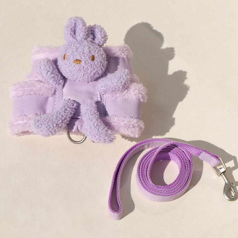 Rabbit Escape Proof Cat Harness 2 Color Leash Set - MEWCATS