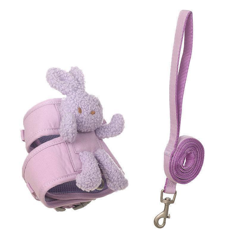 Rabbit Escape Proof Cat Harness 2 Color Leash Set