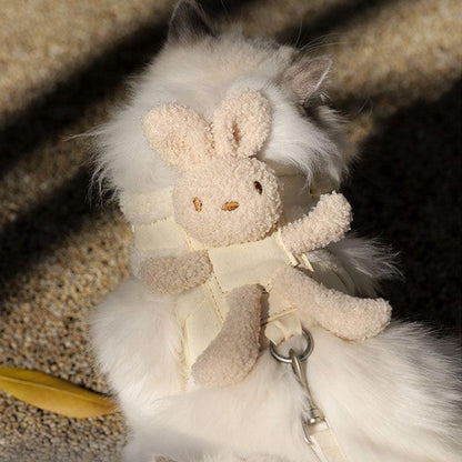 Rabbit Escape Proof Cat Harness 2 Color Leash Set - MEWCATS