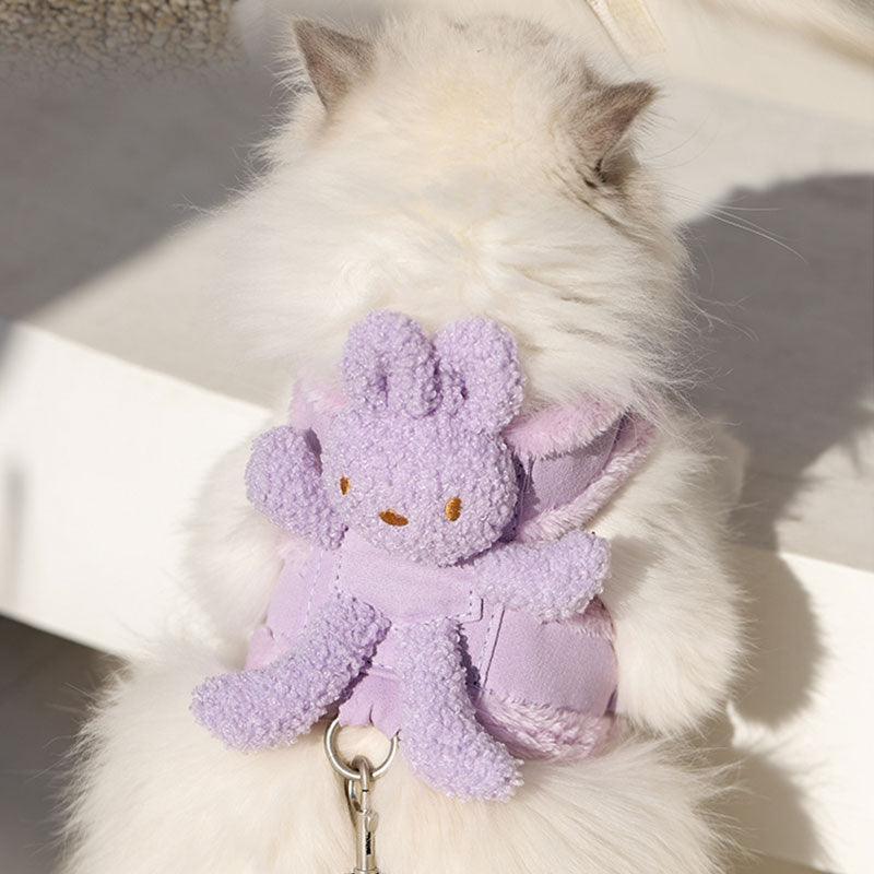 Rabbit Escape Proof Cat Harness 2 Color Leash Set - MEWCATS