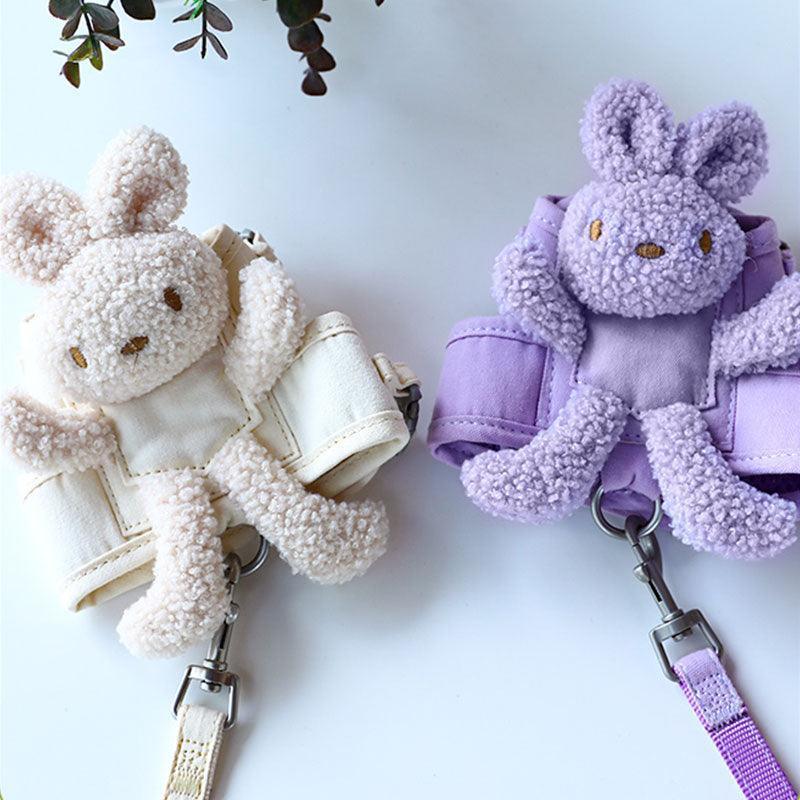 Rabbit Escape Proof Cat Harness 2 Color Leash Set
