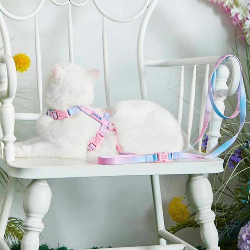 Rainbow Cat Leash 3 Color Cat Harness Lead Escape Proof