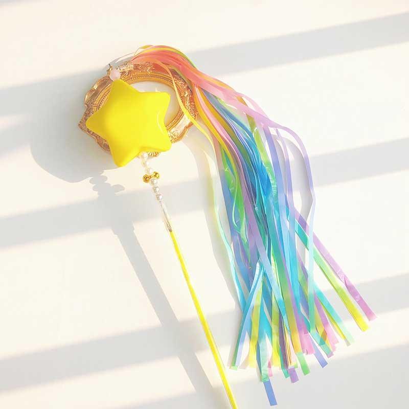 Rainbow Wings Stars Interactive Cat Cute Toy Wand Stick