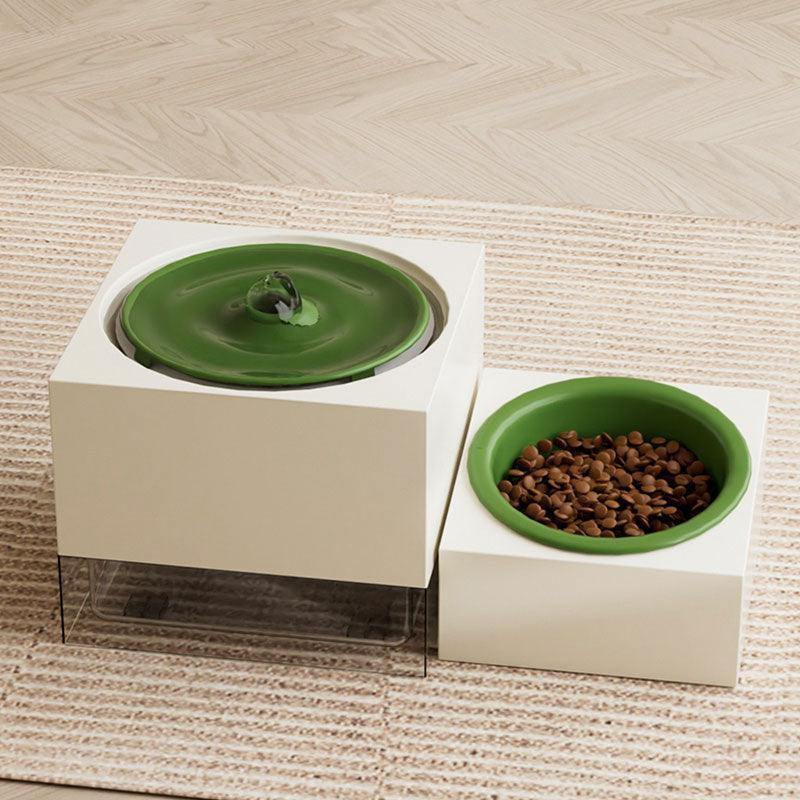 Record Player Cat Water Fountain Food Bowl