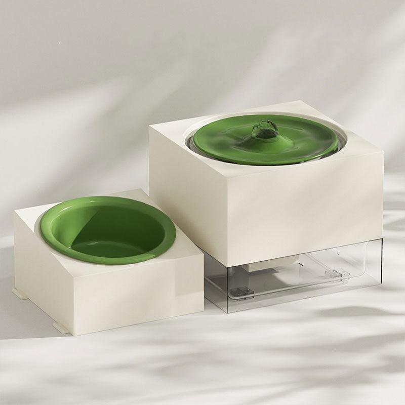 Record Player Cat Water Fountain Food Bowl