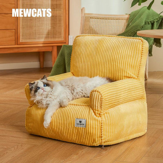 Cat Nest Sofa Removable Washable 2 Color Soft Summer Kitty Couch