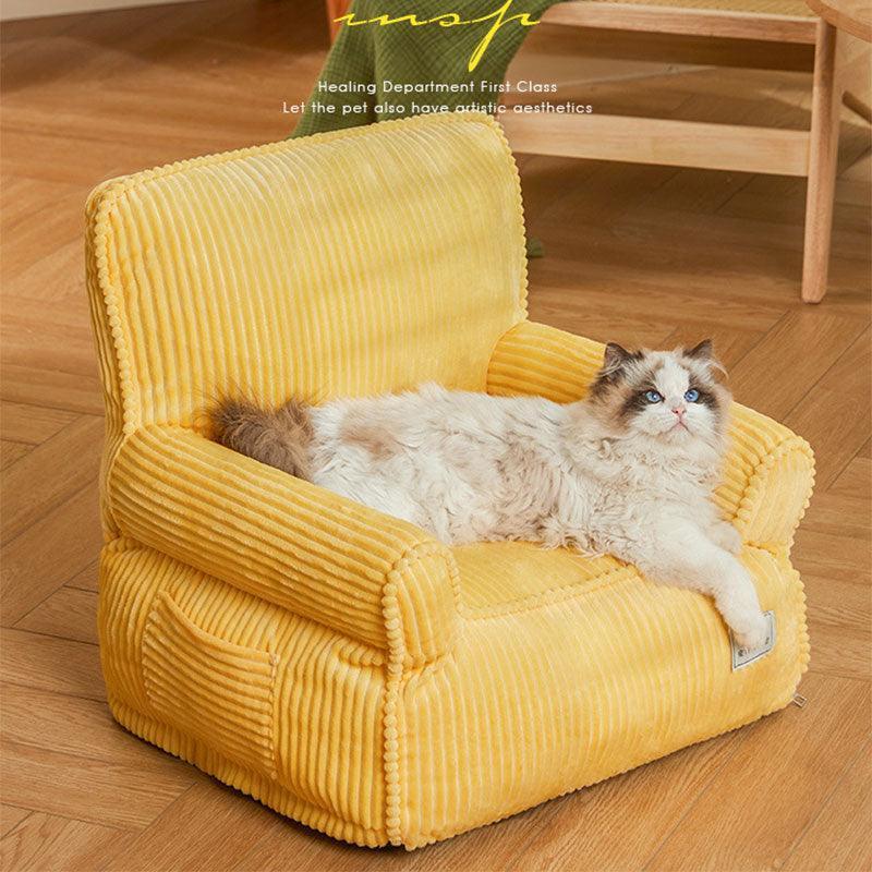 Retro Cat Sofa Bed Removable 2 Color Kitty Couch - MEWCATS