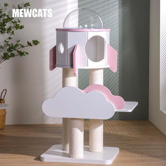 Rocket Capsule Cat Scratching Tree Climbing Tower - MEWCATS