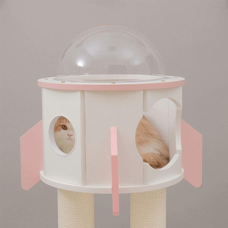 Rocket Capsule Cat Scratching Tree Climbing Tower - MEWCATS