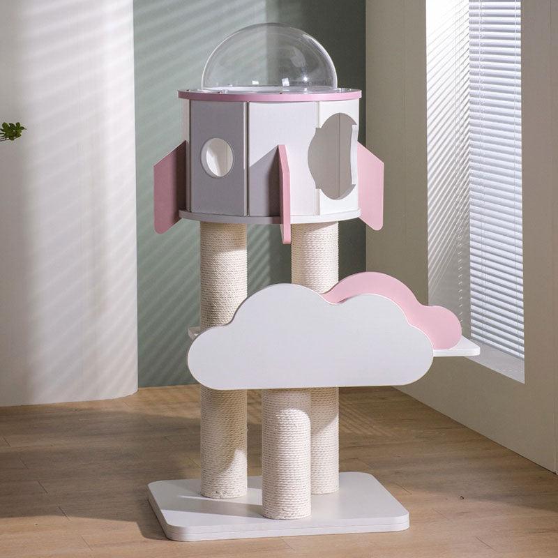 Rocket Capsule Cat Scratching Tree Climbing Tower - MEWCATS