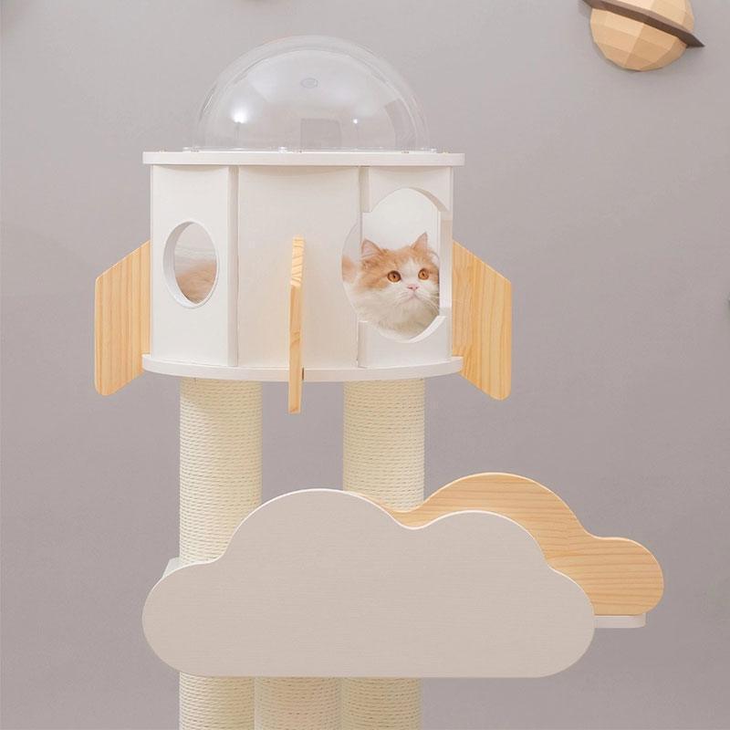 Rocket Capsule Cat Scratching Tree Climbing Tower - MEWCATS